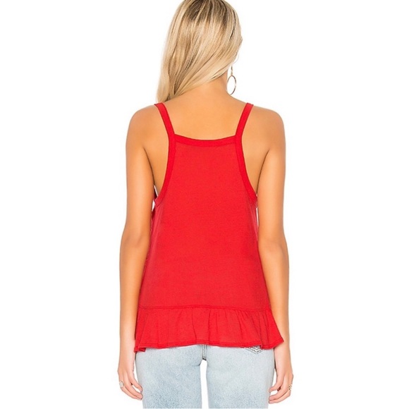 David Lerner Asymmetrical Ruffle Tank in Poppy Linen Blend Size XS Revolve - Picture 4 of 15